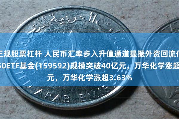 正规股票杠杆 人民币汇率步入升值通道提振外资回流信心，A50ETF基金(159592)规模突破40亿元，万华化学涨超3.63%