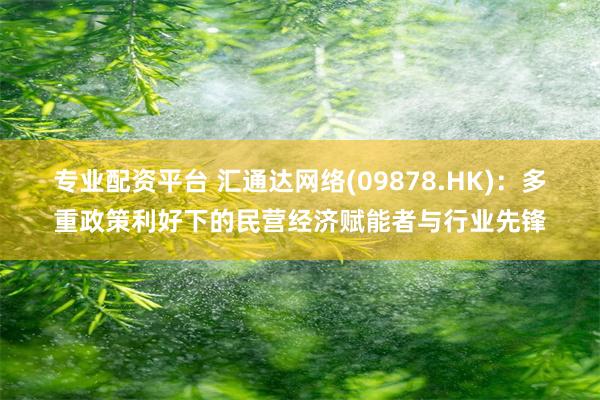 专业配资平台 汇通达网络(09878.HK)：多重政策利好下的民营经济赋能者与行业先锋